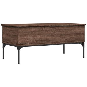 vidaXL Sohvap&ouml;yt&auml; ruskea tammi 100x50x45 cm tekninen puu ja metalli