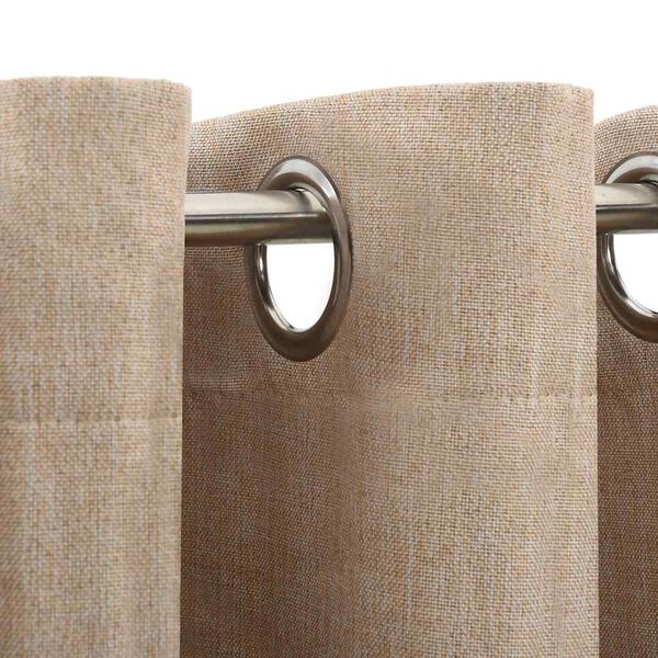 vidaXL Pellavamaiset pimennysverhot renkailla 2 kpl beige 140x225 cm