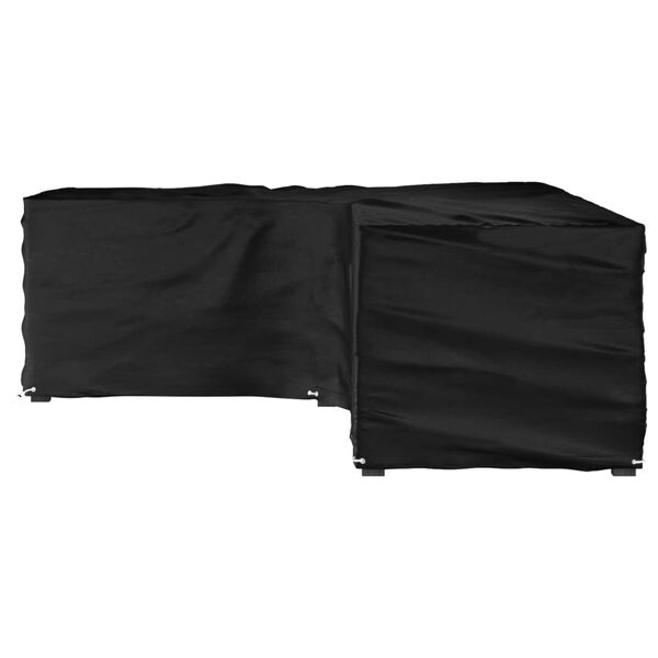 vidaXL Puutarhakalustesuoja L-muoto 16 purjerengasta 210x260x80 cm