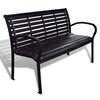 vidaXL Puutarhapenkki 125 cm ter&auml;s ja WPC musta