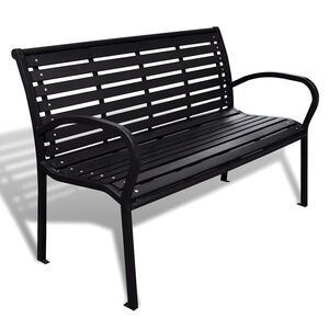 vidaXL Puutarhapenkki 125 cm ter&auml;s ja WPC musta