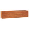 vidaXL Korotettu kukkalaatikko ruoste 320x80x77 cm Corten ter&auml;s