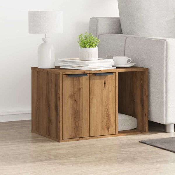 vidaXL Kissanhiekkalaatikon kotelo tammi 60x40x40 cm tekninen puu