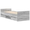 vidaXL Sängynrunko päädyillä harmaa Sonoma 90x190 cm