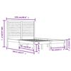 vidaXL Sängynrunko täysi puu 120x190 cm Small Double
