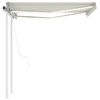 vidaXL Sis&auml;&auml;nkelattava markiisi LED/tuulisensori 3x2,5 m kerma