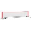 vidaXL Tennisverkko Musta ja punainen 396 x 92 x 87 cm Polyesteri