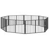vidaXL Koiraportti 8 pcs Musta 100 x 60 cm Galvanoitu ter&auml;s