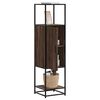 vidaXL Kaappi ruskea tammi 35,5x35x139 cm tekninen puu ja metalli
