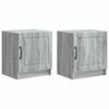 vidaXL Y&ouml;p&ouml;yt&auml;kaappi 2 kpl Harmaa sonoma 43 x 34,5 x 47 cm