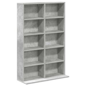 vidaXL CD-kaappi Betoninharmaa 65 x 23,5 x 97,5 cm Tekninen puu