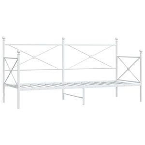 vidaXL P&auml;iv&auml;s&auml;nky ilman patjaa valkoinen 90x200 cm Ter&auml;s