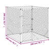 vidaXL Koiran ulkoh&auml;kki hopea 2x2x2 m galvanoitu ter&auml;s