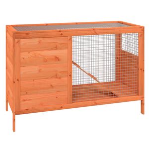 vidaXL Kaninkoppi ruskea 103x44x69,5 cm t&auml;ysi m&auml;nty