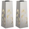 vidaXL Aurinko LED-polkuvalo 2 pcs L&auml;mpim&auml;n Valkoinen 18 x 18 x 50 cm
