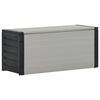 vidaXL Puutarhan roskakori harmaa 85x34x40 cm