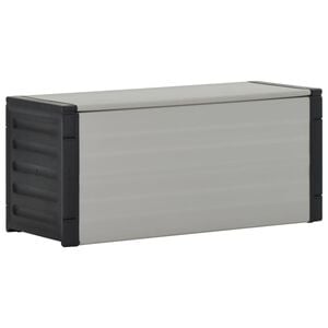 vidaXL Puutarhan roskakori harmaa 85x34x40 cm
