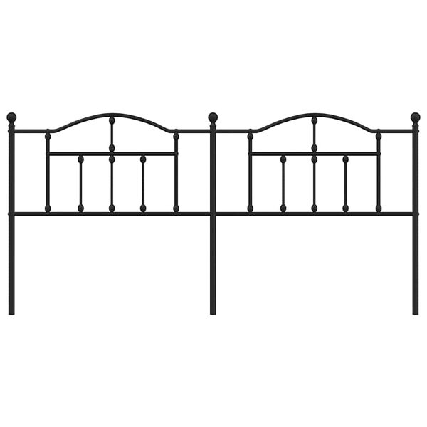 vidaXL Metallinen vaihtop&auml;&auml;ty musta 193 cm