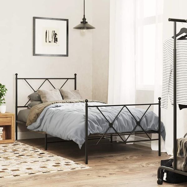 vidaXL Metallinen vaihtop&auml;&auml;ty musta 90 cm