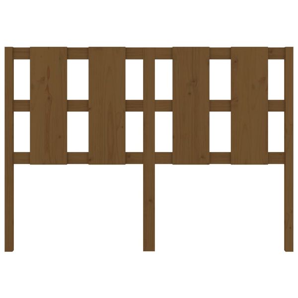 vidaXL Sängynpääty hunajanruskea 125,5x4x100 cm täysi mänty