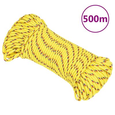 vidaXL Veneköysi keltainen 5 mm 500 m polypropeeni