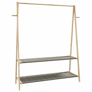vidaXL Vaateteline hyllyill&auml; 132x45,5x150,5 cm Bambu