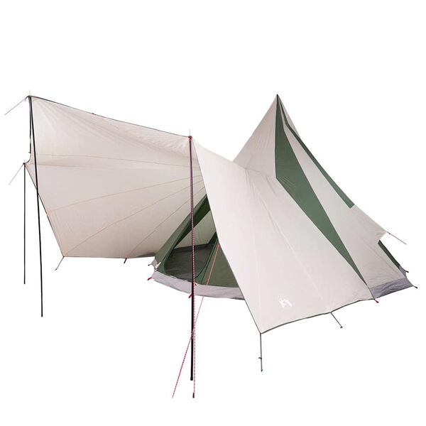 vidaXL Perhe Tipi Teltta katolla Vihreä ja beige 510 x 690 x 330 cm