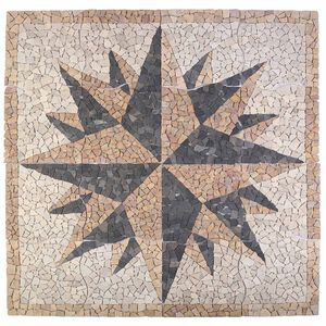 vidaXL Mosaiikkilaatat tuulen kuvio Moniv&auml;rinen 120 x 120 cm Marmori