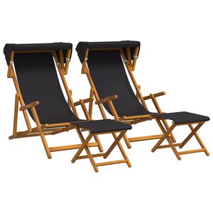vidaXL Laituri 4 pcs 3 Sijainti Tihe&auml; Eukalyptuspuu Musta