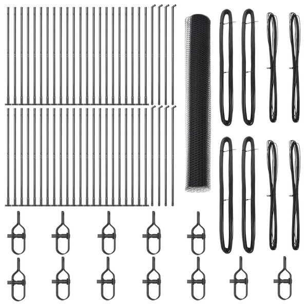 vidaXL Aitalatu Harmaa 100 x 1,2 m (25 mm verkko) Ter&auml;st&auml; ja PVC:t&auml;