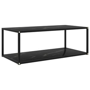 vidaXL Sohvap&ouml;yt&auml; musta 100x50x35 cm karkaistu lasi