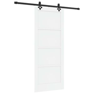 vidaXL Liukuovi Valkoinen ja musta 83 x 202 cm T&auml;ysi m&auml;nty