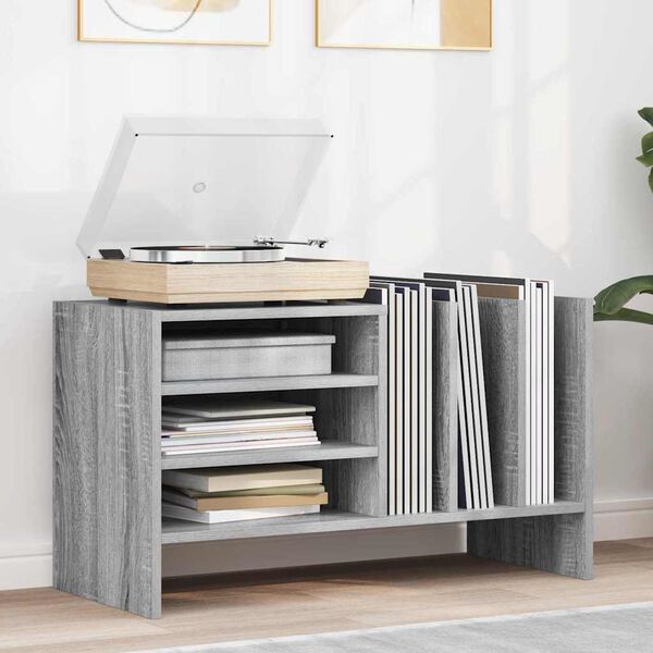 vidaXL Levykaappi Harmaa Sonoma 78,5 x 35 x 45 cm Tekninen puu