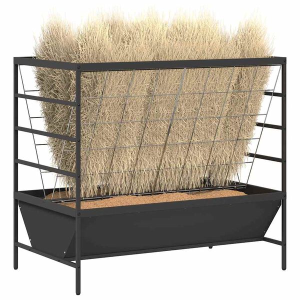 vidaXL El&auml;inruokinta Musta 100 x 60 x 90 cm Kylm&auml;valssattu ter&auml;s