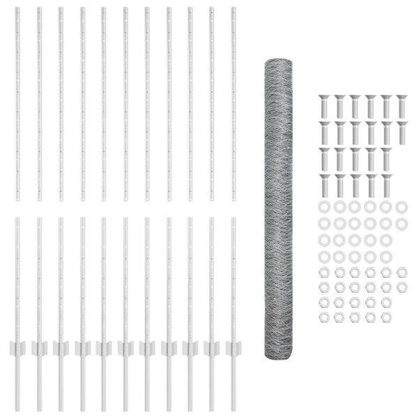 vidaXL Aita ja Tuki Hopea 1,4 x 25 m Ter&auml;s