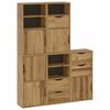 vidaXL Sivukaapit 5 kpl ODDA, 40x24x79 cm massiivipuu m&auml;nty