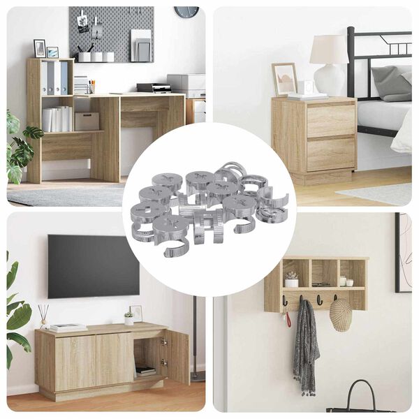 vidaXL Cam-lukkomutterit 12 pcs Hopea 12 x 10 mm Metalli