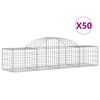 vidaXL Kaarevat kivikorit 50 kpl 200x50x40/60 cm galvanoitu rauta