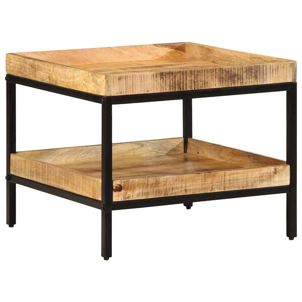 vidaXL Sivup&ouml;yt&auml; hyllyll&auml; Ruskea 55 x 55 x 45 cm Kiinte&auml; mango puu