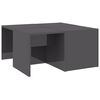 vidaXL Sohvap&ouml;yd&auml;t 4 kpl korkeakiilto harmaa 33x33x33 cm tekninen puu