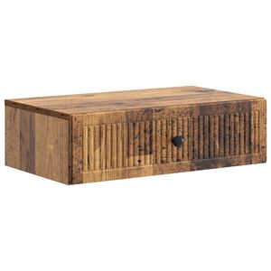 vidaXL Sein&auml;lle Asennettava Sivup&ouml;yt&auml; Vanha puu 59 x 34,5 x 17 cm
