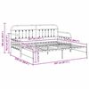 vidaXL Päivävuoteen runko päätyllä Musta 107 x 203 cm Teräs