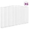 vidaXL Kaarevat kivikorit 6 kpl 400x30x220/240 cm galvanoitu rauta