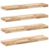 vidaXL Kelluvat hyllyt 4 kpl 100x20x4 cm k&auml;sittelem&auml;t&ouml;n massiivipuu akaasia