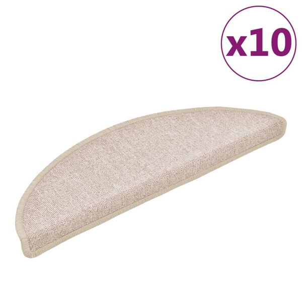 vidaXL Porrasmatot 10 kpl 56x17x3 cm harmaanruskea puolipy&ouml;re&auml;