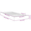 vidaXL S&auml;ngynrunko ilman patjaa savutammi 90x200 cm tekninen puu