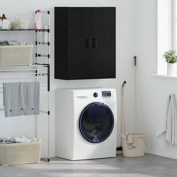 vidaXL Seinäkaappi Musta tammi. 69,5 x 34 x 90 cm Tekninen puu