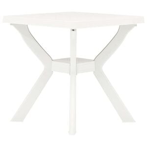 vidaXL Bistrop&ouml;yt&auml; valkoinen 70x70x72 cm muovi