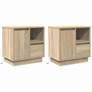 vidaXL Y&ouml;p&ouml;yt&auml;kaappi 2 kpl Sonoman tammi 50 x 34,5 x 50 cm.