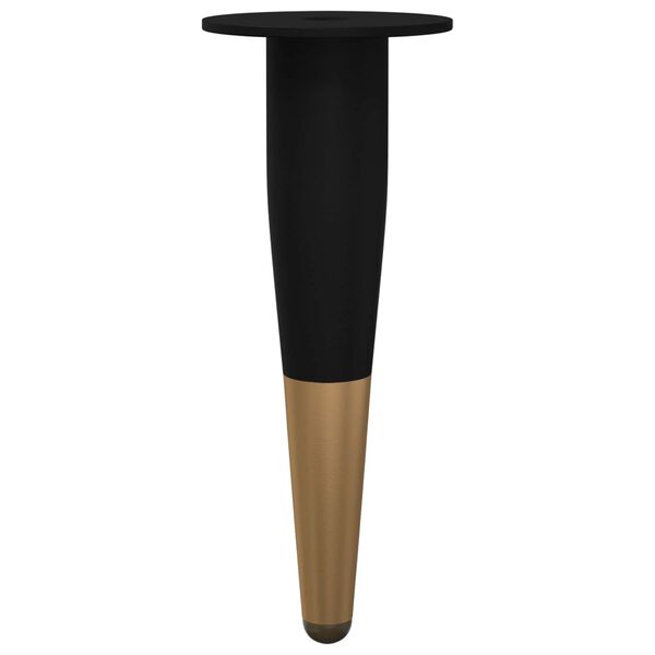 vidaXL Huonekalujalat 2 pcs Musta ja kulta &Oslash; 40 x 98 mm Rauta